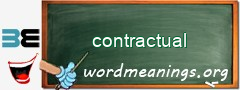 WordMeaning blackboard for contractual